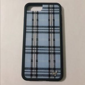 Blue plaid Wild Flower case 6+/7+/8+